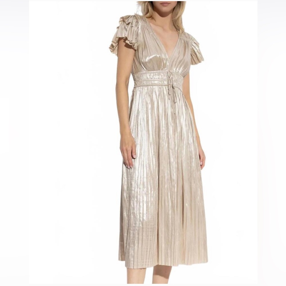 ULLA JOHNSON patrice midi dress in opal Sz 0